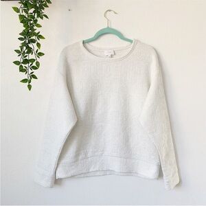 Aritzia Wilfred Quilted Jacquard Sweatshirt Top Sz M